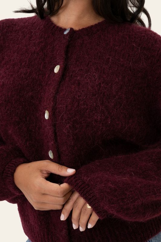 Melinaic Cardigan Bordeaux