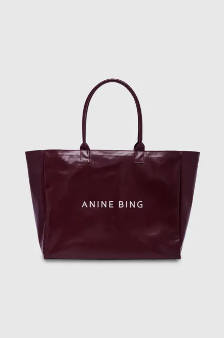 Hovedbilde Leo Coated Canvas Tote Fig Burgundy 
