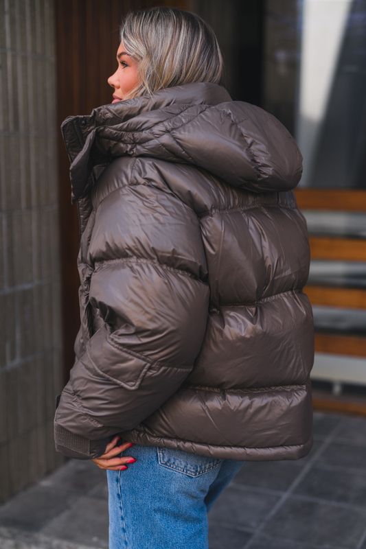 Steilia Short Down Jacket Brown 