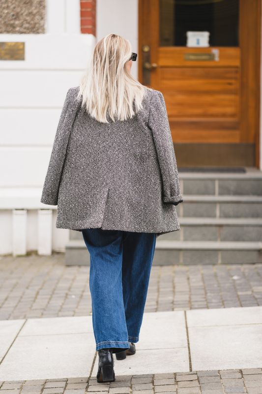 Yasha Blazer Coat Black/White 