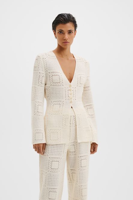 Hovedbilde Mirella Fitted Crochet Cardigan Vanilla 