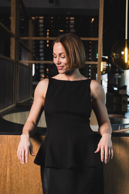 Hovedbilde Agape Structure Tie Top Black 