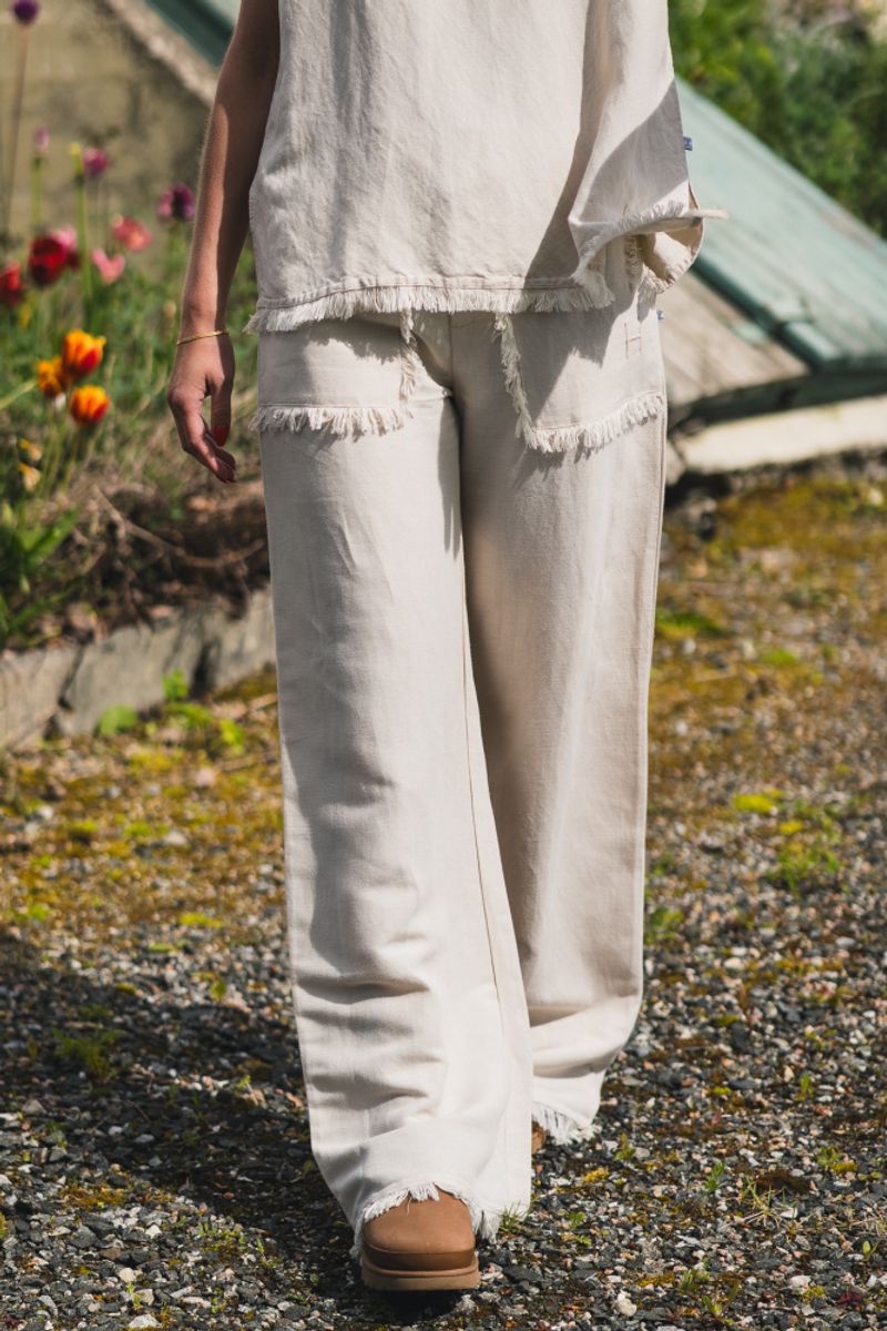 Lila Linen Trousers Summer Sand 