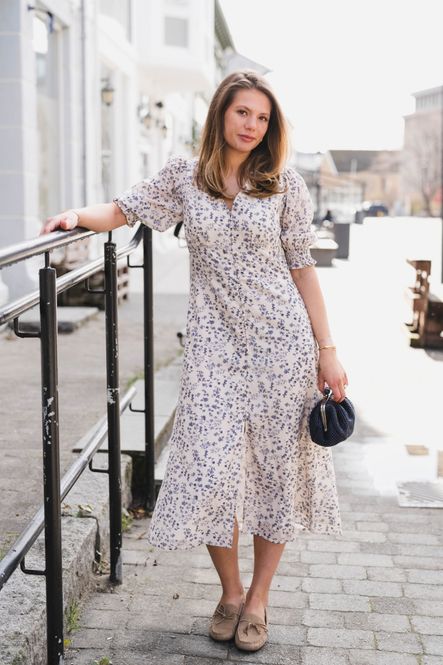 Hovedbilde Valley Structure Flower Dress Offwhite 