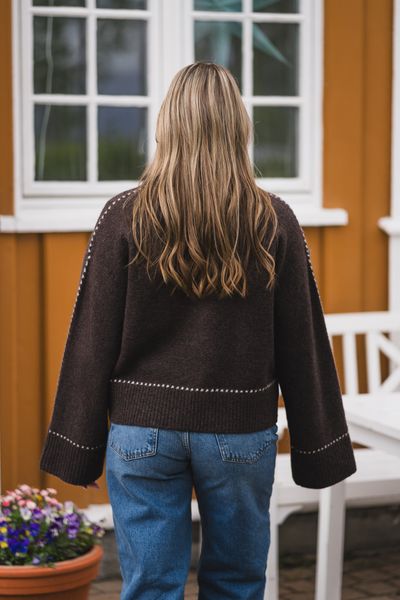 Hovedbilde Roeme Knit Stitch Blouse Brown Melange
