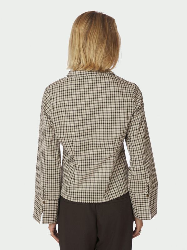 Rosa Checked Shirt Beige 
