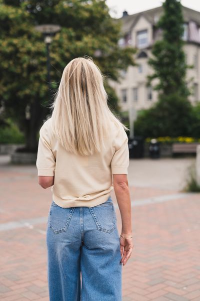 Hovedbilde Lena SS Knit Pullover Birch 