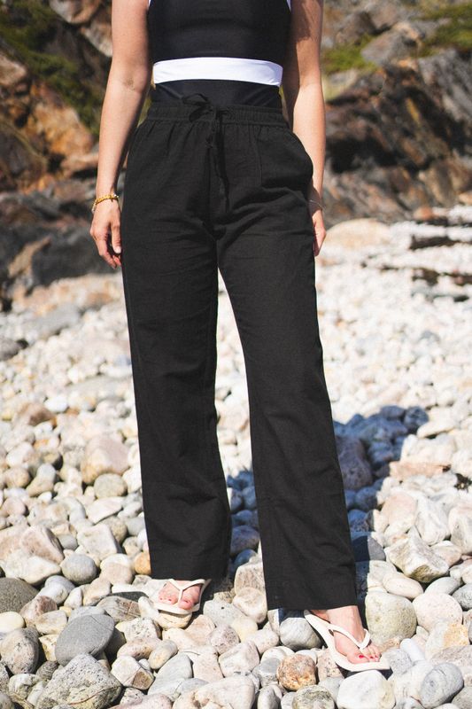 Sonar Linen Pants Black 