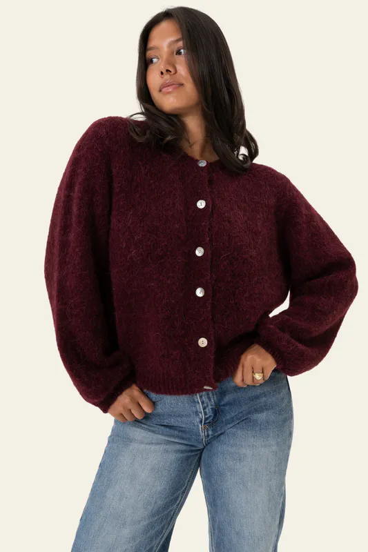 Melinaic Cardigan Bordeaux