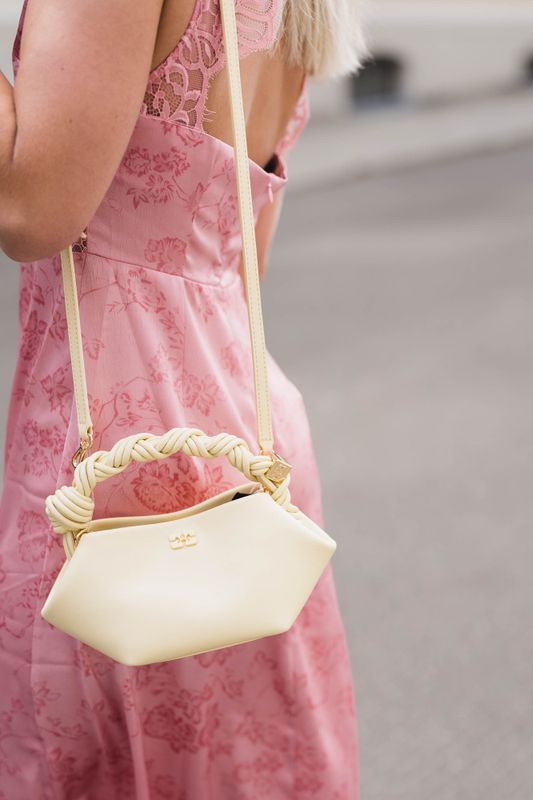 Celena Pattern Sateen Dress Light Pink 