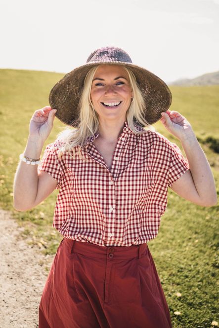 Hovedbilde Bjanka Blouse Burnt Russet Check 