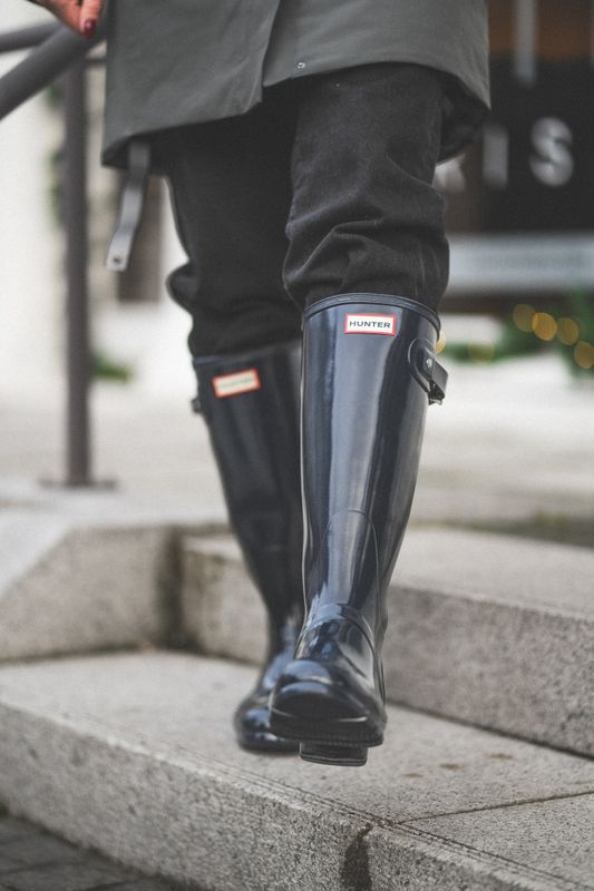 Original Tall Gloss Boot Navy 