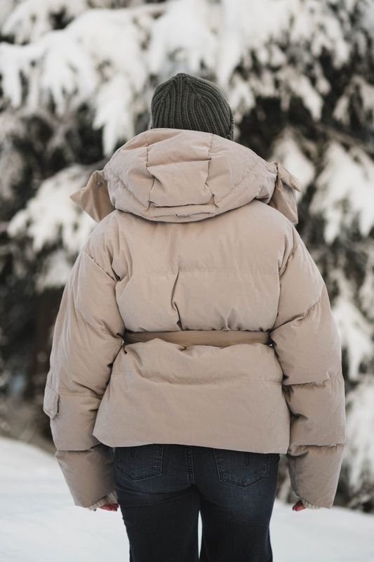 Steilia Brushed Down Jacket Beige 