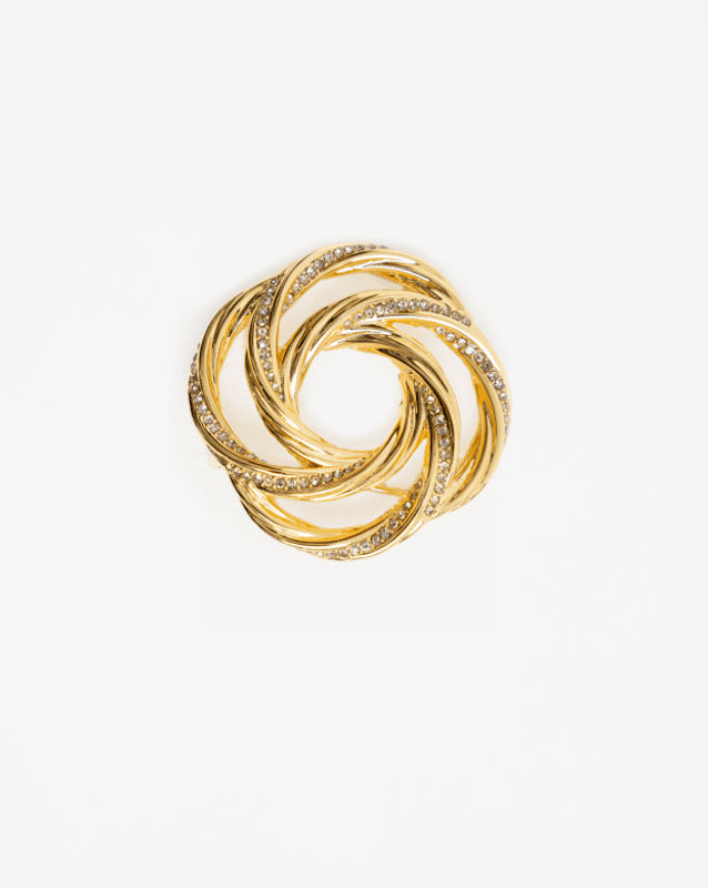 Moon Brooch Gold 