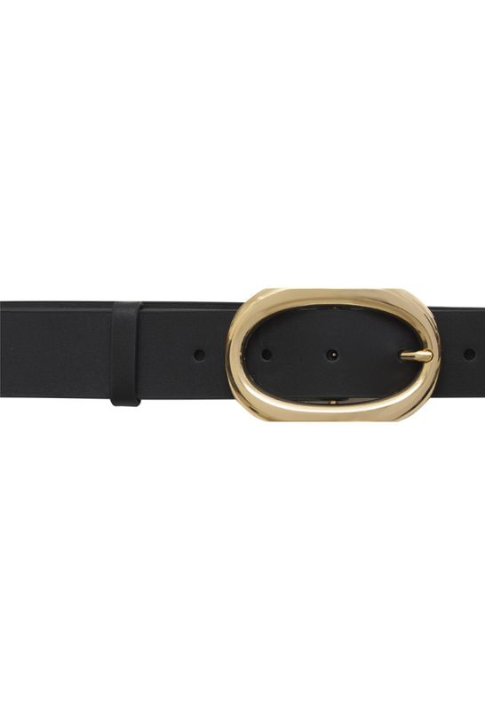 Signature Link Belt Black With Gold 