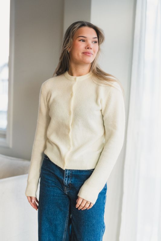 Nor Short Cardigan 7355 Ethereal Green 