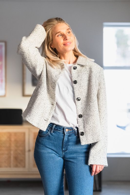 Aideena Jacket Egret Melange