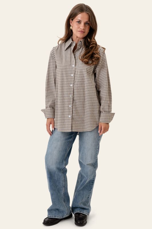 Isabellaic Shirt Brown Checks