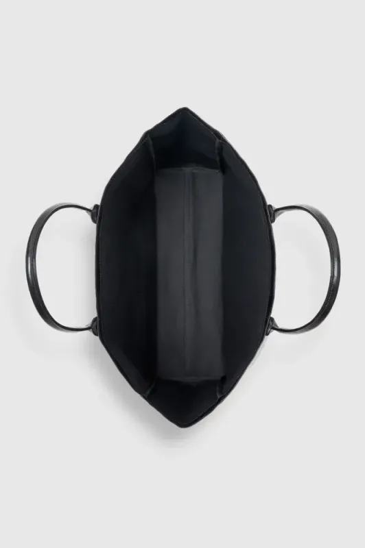 Leo Coated Canvas Tote Black 