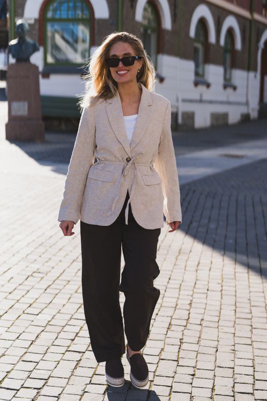 Viana Ginia Blazer Sand Melange 