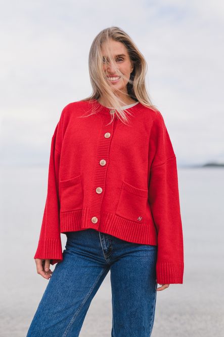 Hovedbilde Julia Wide Cardigan Red 
