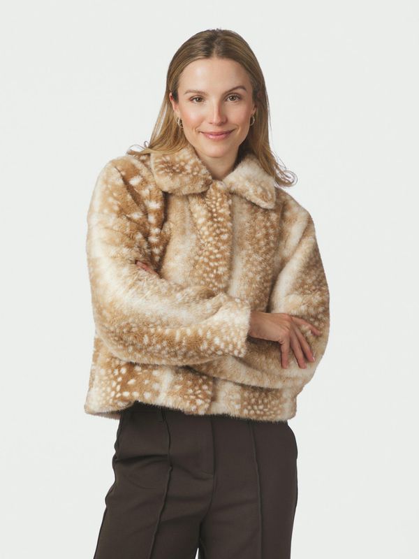 Camina Faux Fur Jacket Beige 