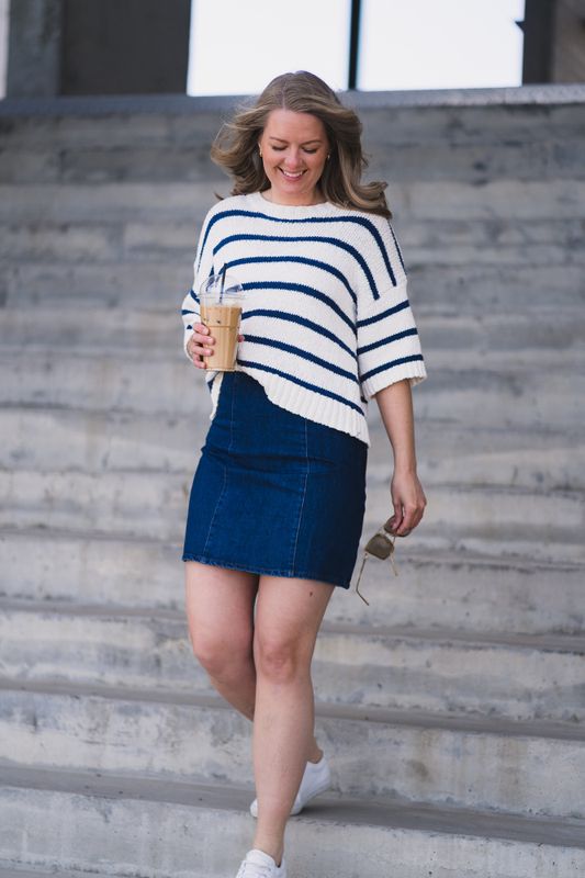 Sophine Emma Skirt Dark Blue Wash