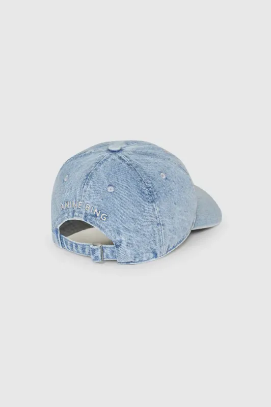 Jeremy Baseball Cap AB Bleached Blue Denim 