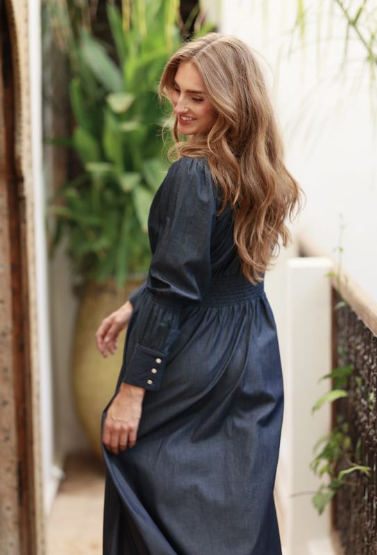 Peggy Denim Dress Dark Denim 