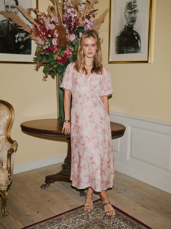 Illana Floral Fusion Dress Rose 