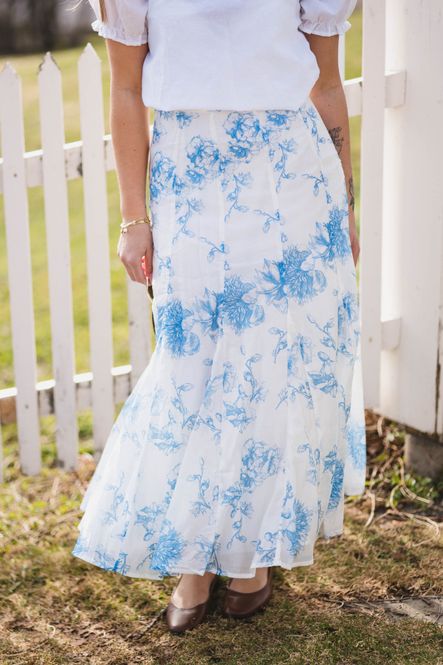 Hovedbilde Evangelia HW Skirt M Blue Flower 