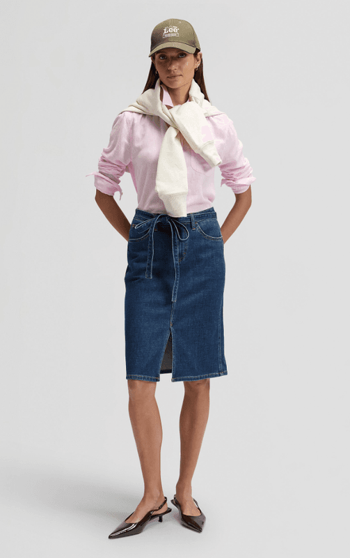 Midi Skirt With A Bow Seaside Trip 