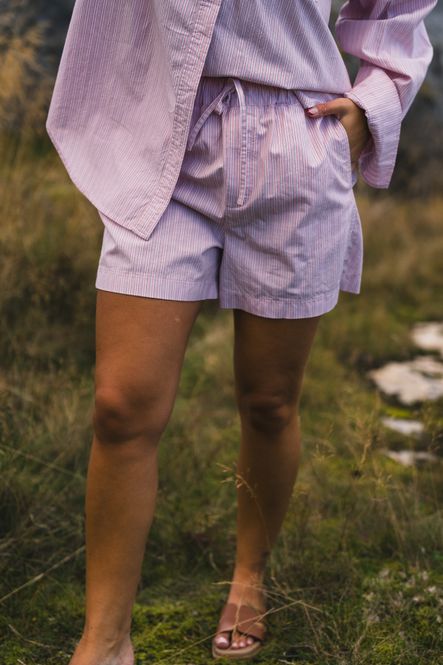 Hovedbilde Loose Stripe Shorts Pink Mix 