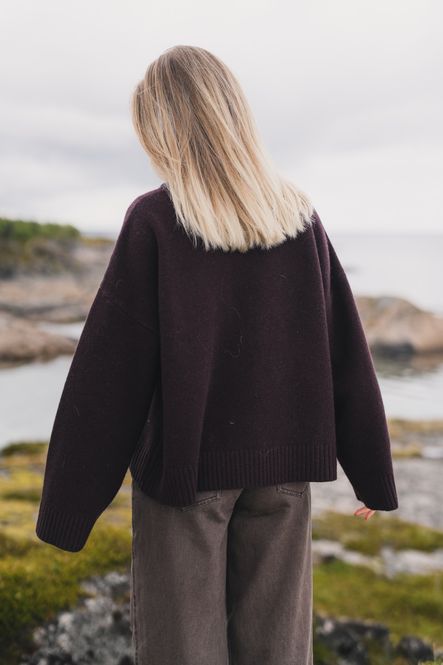 Hovedbilde Julia Wide Cardigan Burgundy 