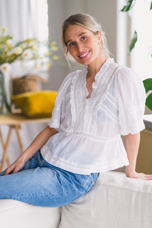 Evienne S Voile Top White 