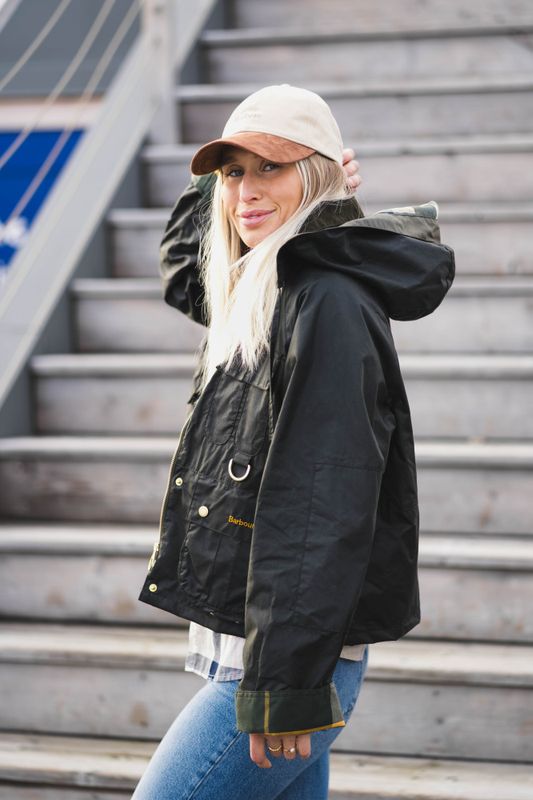 Liza Wax Jacket Olive/Black 