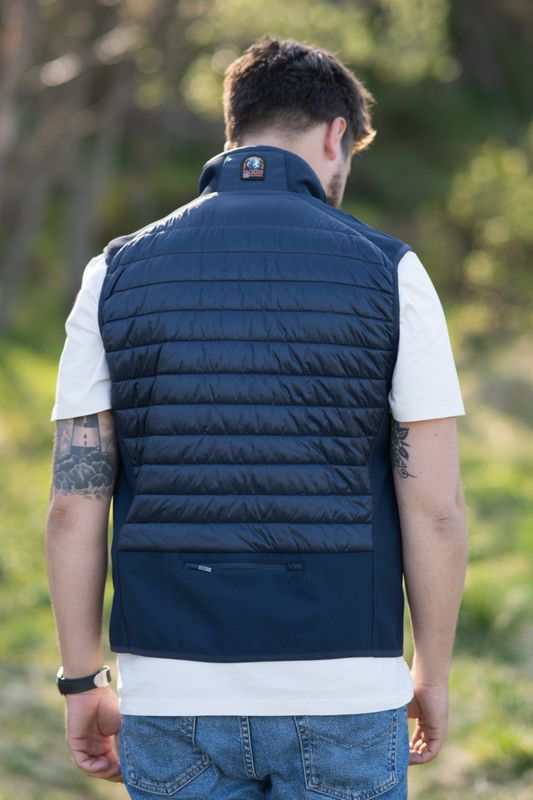 Zavier Man Fleece/Nylon Vest Blue Navy 