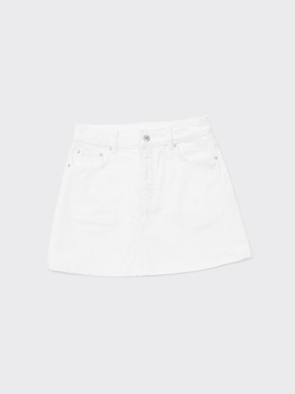 Denim Mini Skirt White 