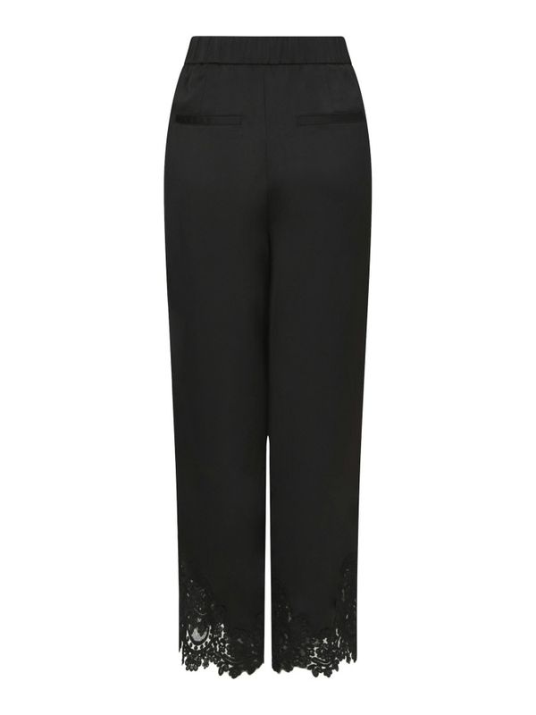 Emery Heavy Sateen Lace Pants Black 