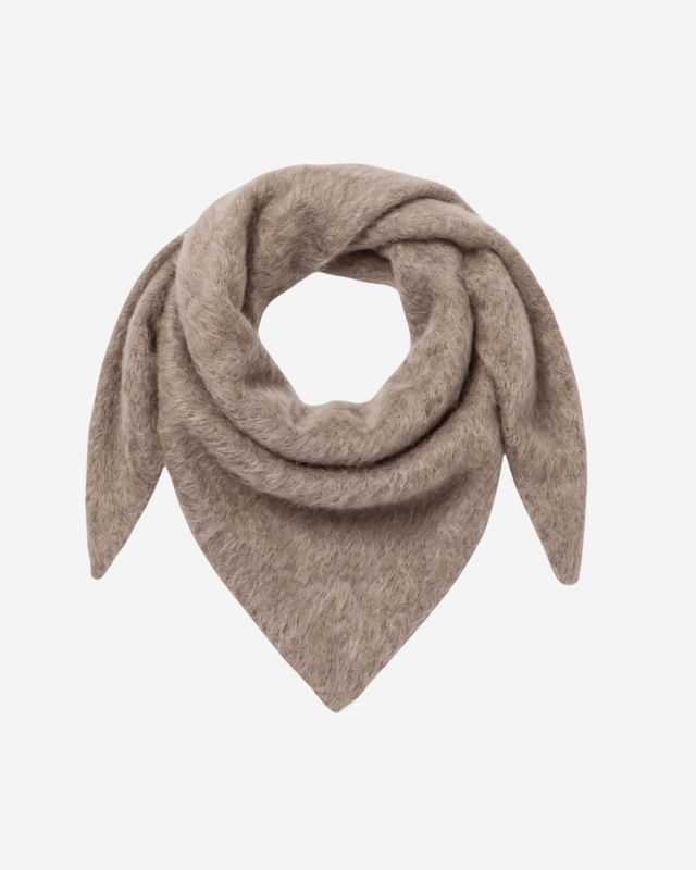 Chamonix Scarf Brushed Cashmere Mushroom 