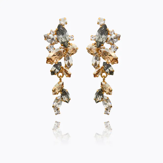 Hovedbilde Jannice Earrings Gold Black Golden Combo 