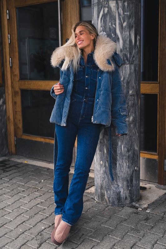 Steilia Corduroy Jacket Light Blue Mix 