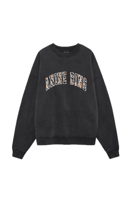 Hovedbilde Miles Sweatshirt Anine Bing Leopard Washed Black 