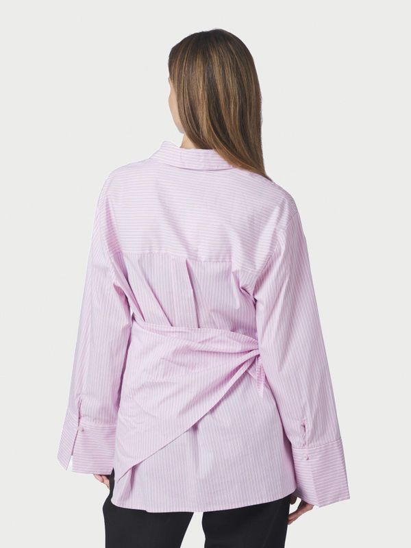 Dita Scarf Stripe Shirt Light Pink 