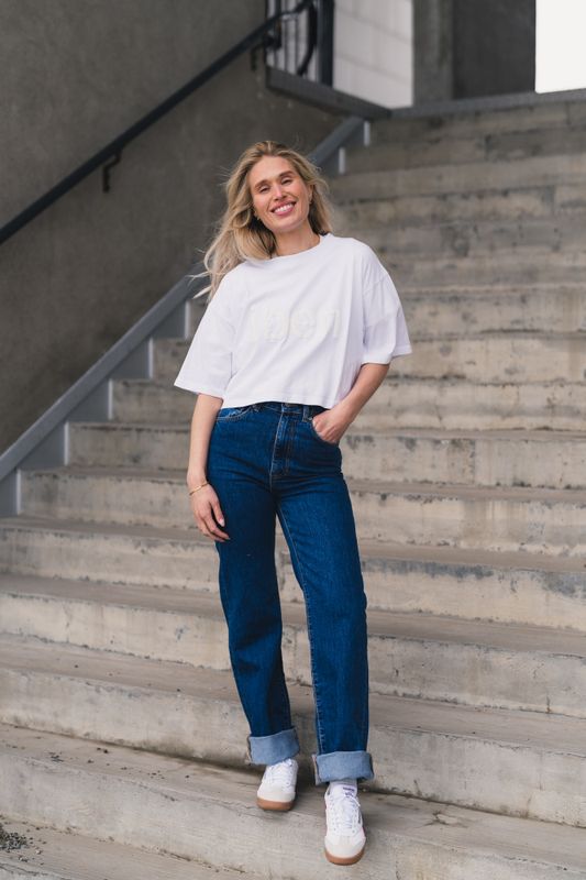Rocky Cropped Tee White 