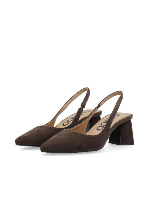 Hovedbilde Maralyn Slingback Faux Suede Dark Brown 