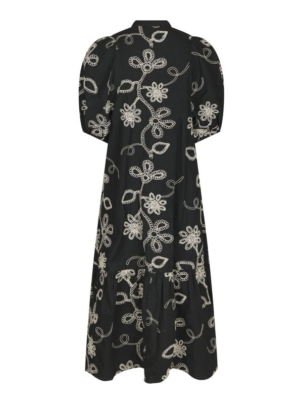 Veronica Dori Emb Dress Black 