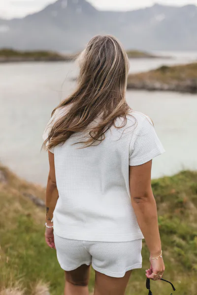 Hovedbilde Waffle Tee Offwhite 