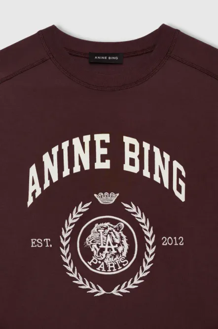 Hovedbilde Jaylin Tee Collegiate Fig Burgundy 