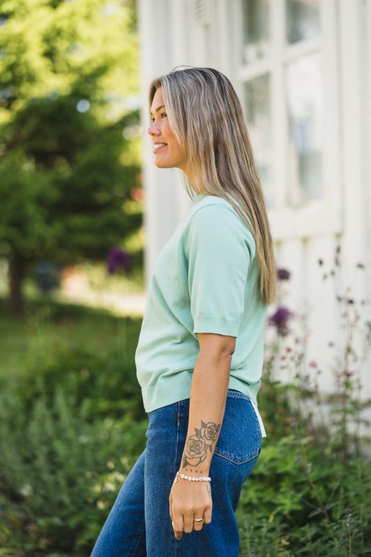 Lena SS Knit Pullover Lichen 